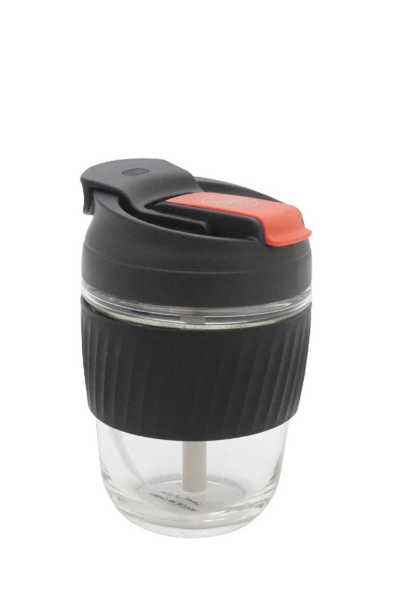 Atrium Mug Bottle Glass with Lid Cover and Holder Hot/Cold 360.00 ml - Image 1