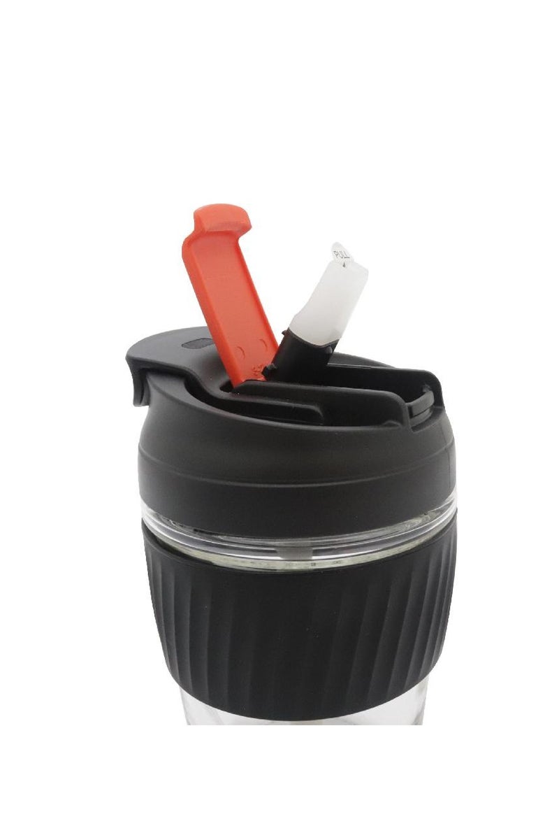 Atrium Mug Bottle Glass with Lid Cover and Holder Hot/Cold 360.00 ml - Image 2