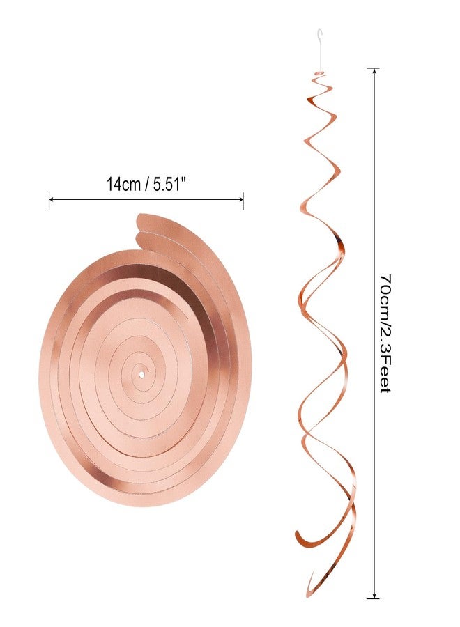 MECCANIXITY 30 Pcs Rose Gold Party Hanging Swirls Double Strip Hanging Decorations 27.6 inch Foil Swirling Hanging Plastic Ceiling Streamers for Birthday Party with Hang Tag Hook - Image 2
