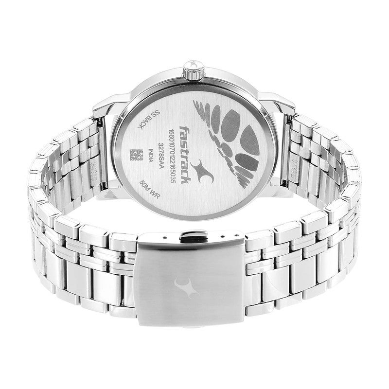 Fastrack Mens Stunners Quartz Analog Green Dial Metal Strap Watch for Guys-NS3278SM01 - Image 3