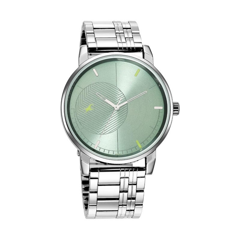 Fastrack Mens Stunners Quartz Analog Green Dial Metal Strap Watch for Guys-NS3278SM01 - Image 5