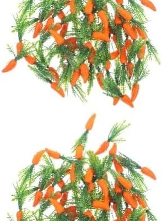 4 Pack 60 Pcs Artificial Carrot Decorations For Easter Pretend Play Home Kitchen - Image 1