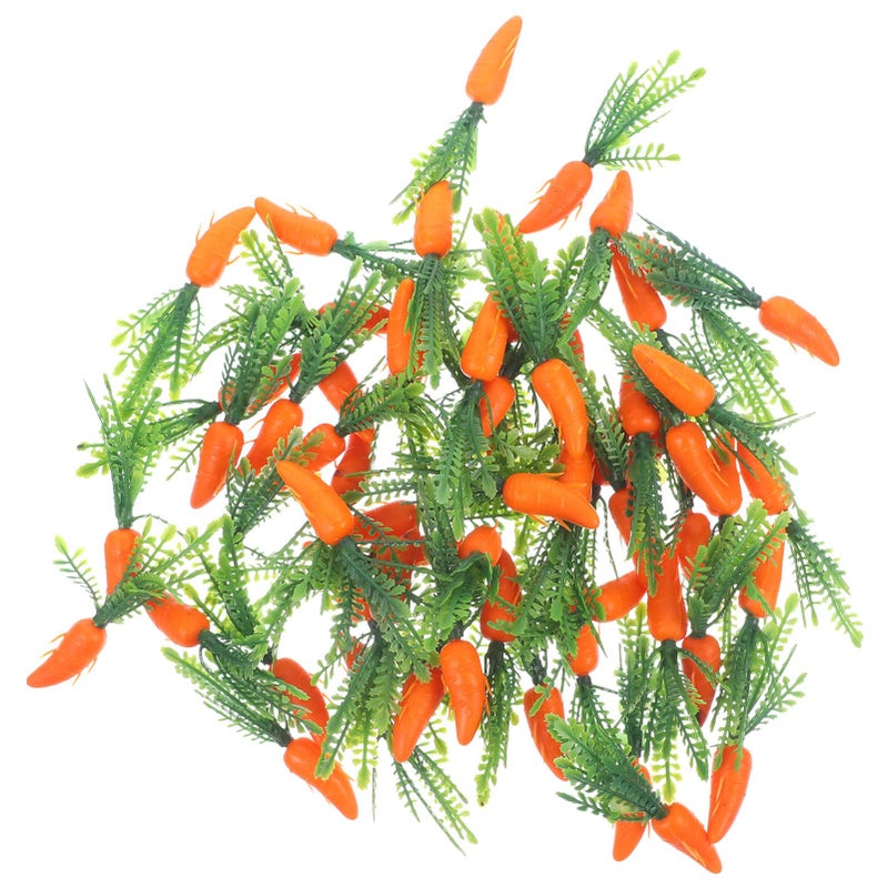 4 Pack 60 Pcs Artificial Carrot Decorations For Easter Pretend Play Home Kitchen - Image 2
