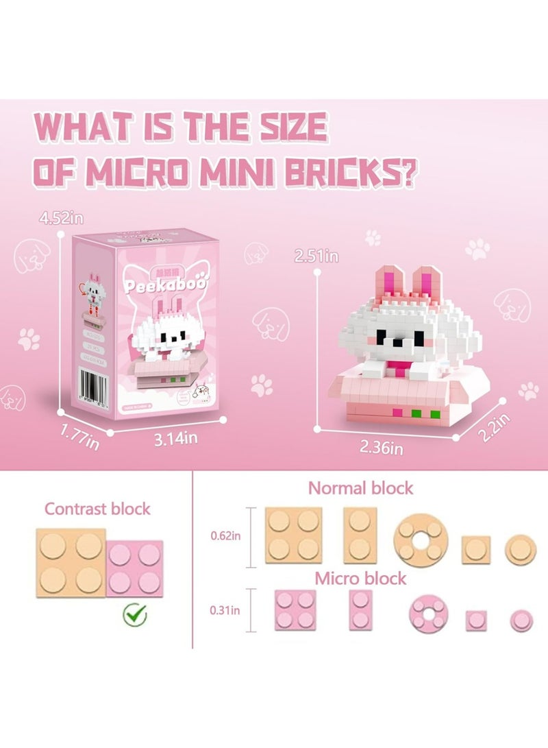 Peekaboo 6PCS Cartoon Building Bricks Set, DIY Block Building Set, Classic Mini Building Bricks, Assembling Building Blocks Suitable for Boys and Girls Aged 14 and Up - Image 2