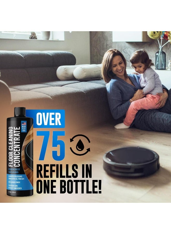 Samorillo Robot Vacuum Floor Cleaning Concentrate for Mops - Compatible with Roborock, Tineco, iFloor, Etc. - 75 Uses Per 8oz - Hardwood & Multi-Surface - Made in USA - Non-Toxic, Residue-Free - Image 2