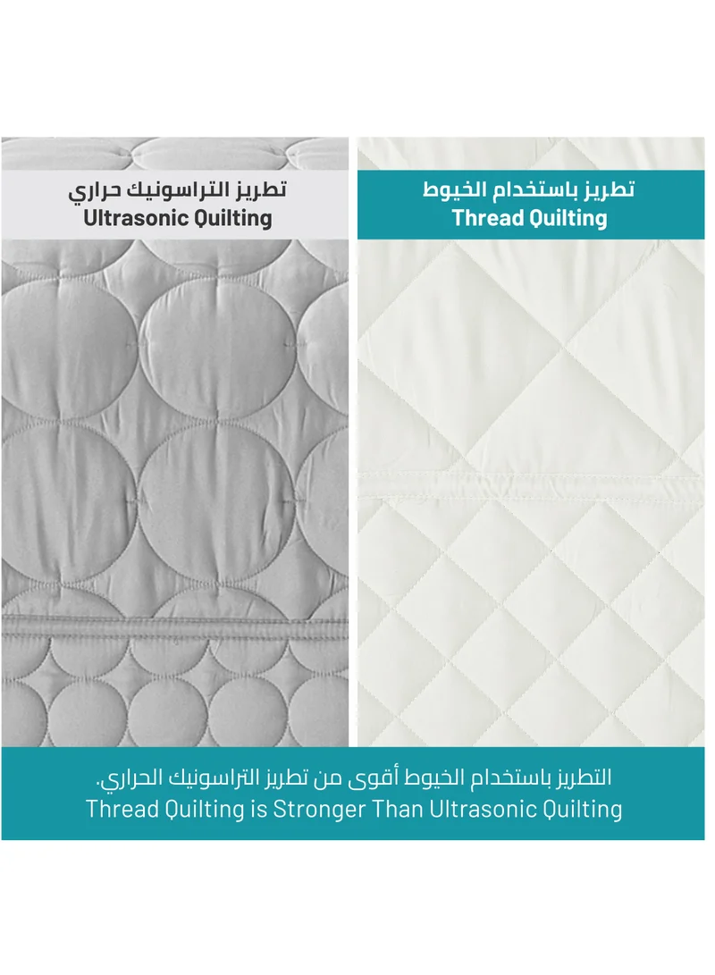 Donetella Quilt Set 6-Pcs King Size Bedspread Coverlet Set, Compressed Comforter Soft Bedding Cover With Matching Fitted Sheet Pillow Shams Pillow Cases,Ivory