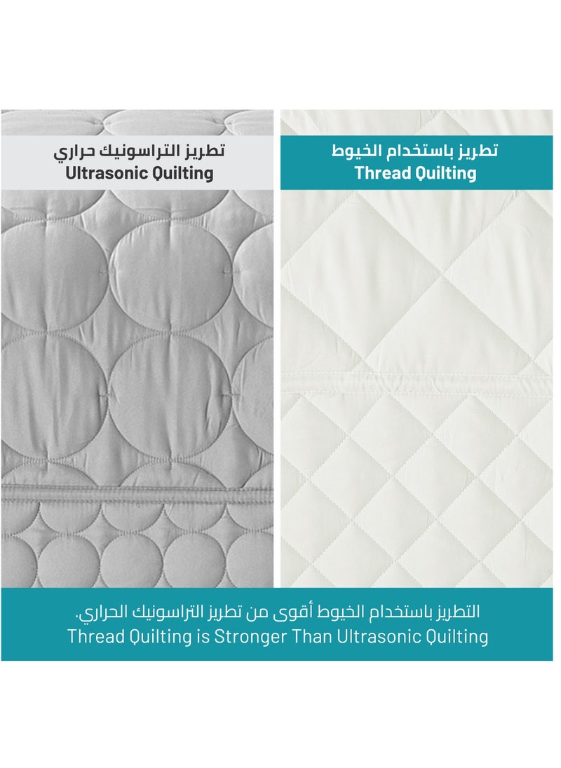 Quilt Set 6-Pcs King Size Bedspread Coverlet Set, Compressed Comforter Soft Bedding Cover With Matching Fitted Sheet Pillow Shams Pillow Cases,Ivory