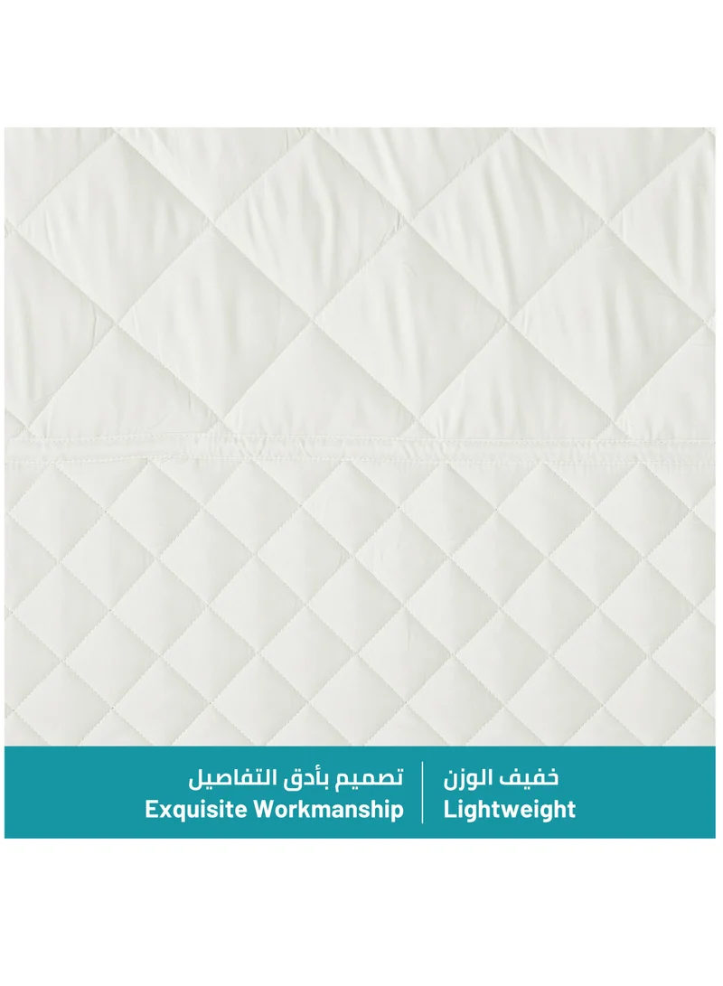 Donetella Quilt Set 6-Pcs King Size Bedspread Coverlet Set, Compressed Comforter Soft Bedding Cover With Matching Fitted Sheet Pillow Shams Pillow Cases,Ivory