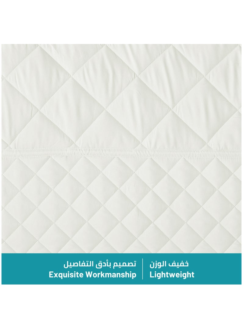 Quilt Set 6-Pcs King Size Bedspread Coverlet Set, Compressed Comforter Soft Bedding Cover With Matching Fitted Sheet Pillow Shams Pillow Cases,Ivory