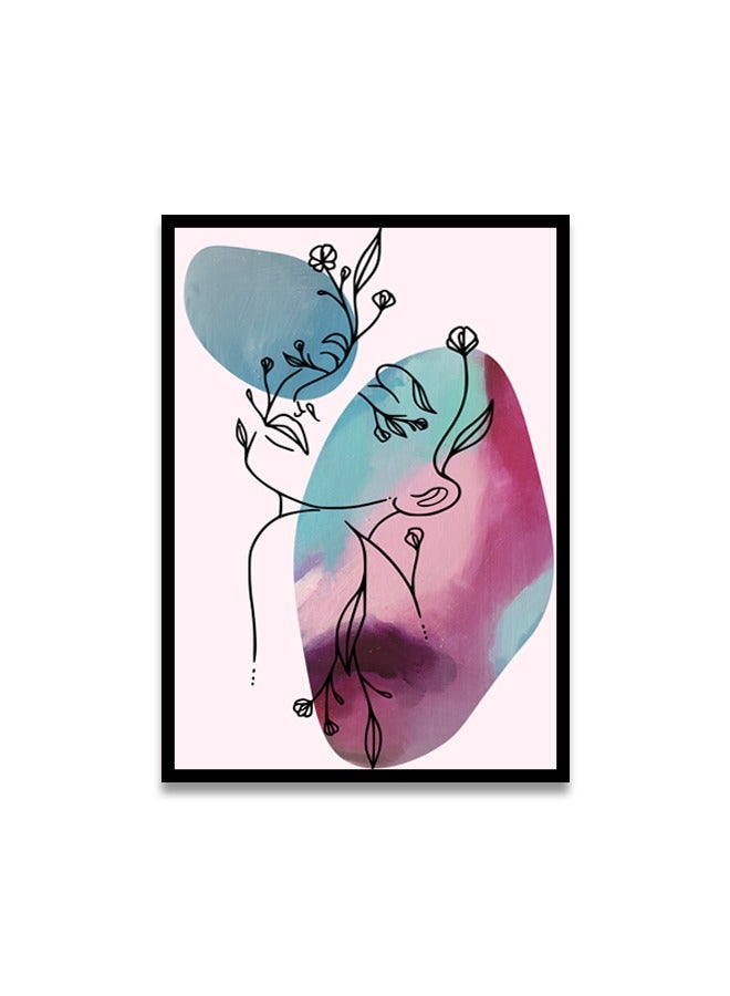 Marktna Canvas Wall Art For Wall Decoration Abstract Design With A Hollow Black Frame Size 120x80cm One Piece - Image 2