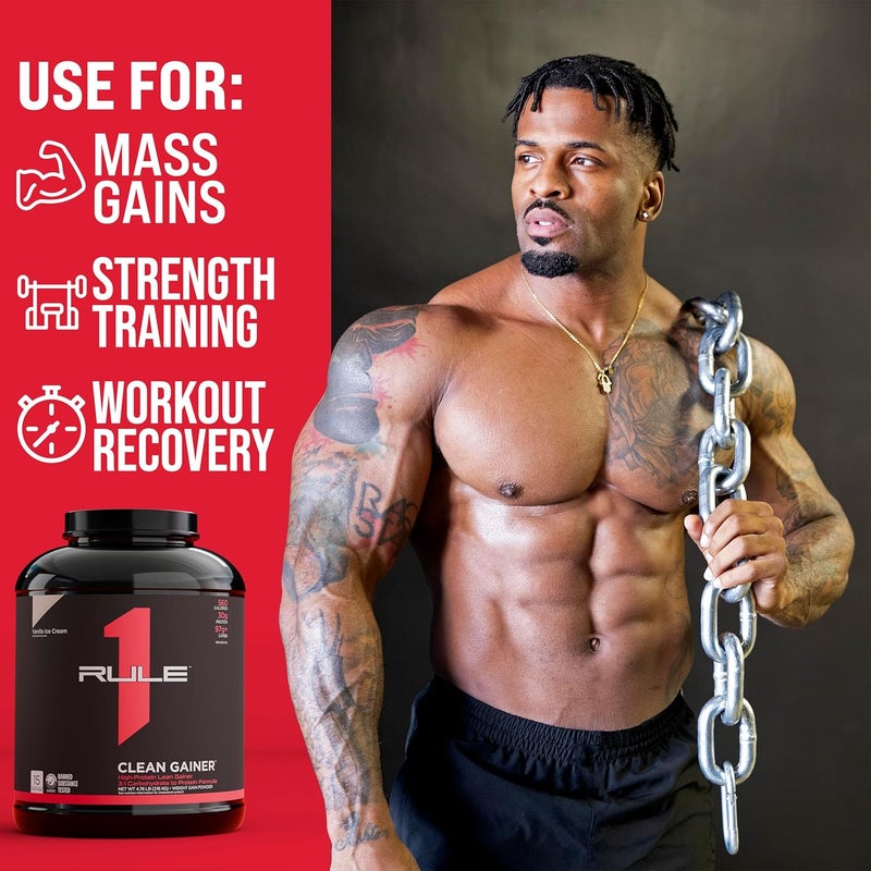 Rule 1 Proteins Rule One Proteins R1 Clean Gainer  HighProtein Lean Gain Formula with 560 Calories 30g of FullSpectrum Protein Over 90g Carbs Under 6g of Fat 30 Servings Chocolate Fudge - Image 4