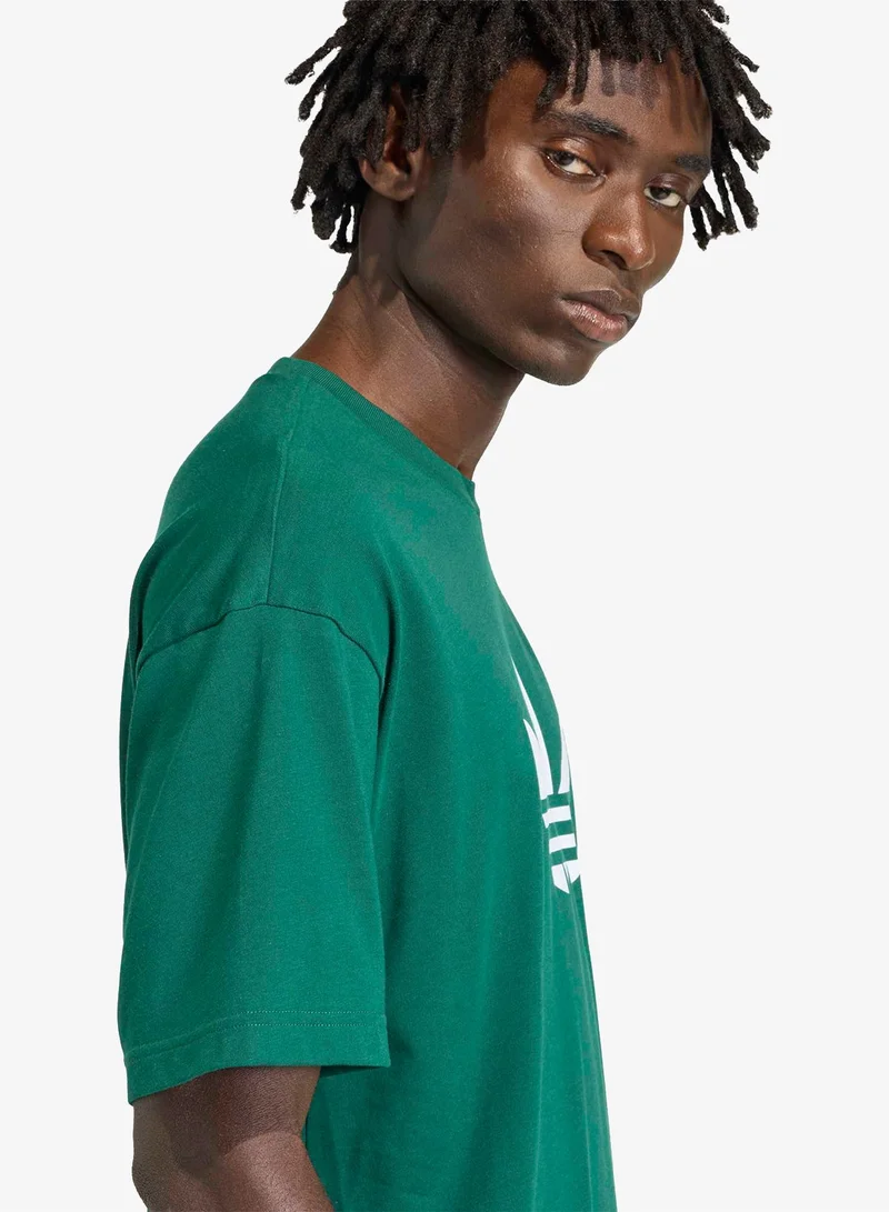 Adidas Originals CGREEN/WHITE Adicolor Trefoil T-Shirt  | Best Price UAE