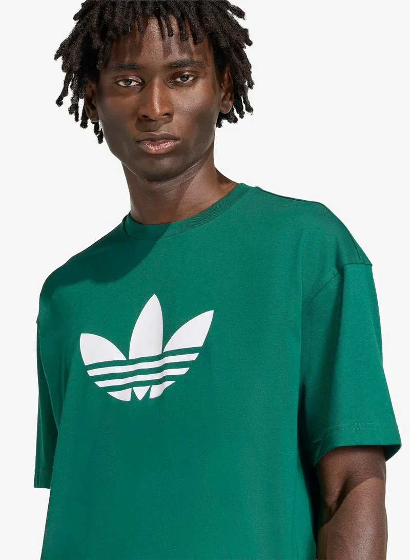 Adidas Originals CGREEN/WHITE Adicolor Trefoil T-Shirt  | Best Price UAE