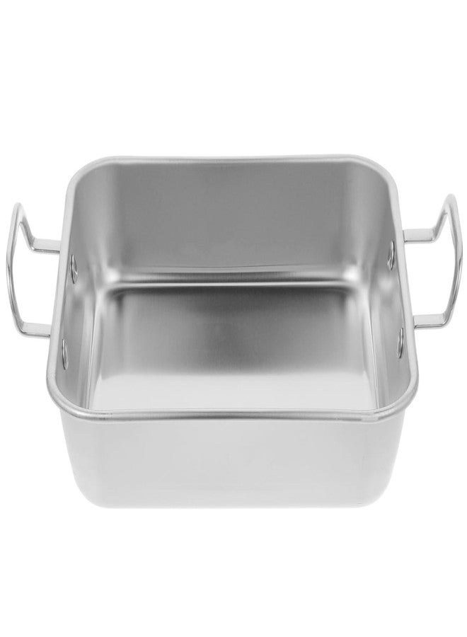 PRETYZOOM Stainless Steel Square Baking Pan 15cm Warping-Resistant for Even Baking, Smooth-Surface for Safe Oven-to-Table Transfer - for Tiramisu, Banana Bread, Meatloaf, Pastry Making - Image 1