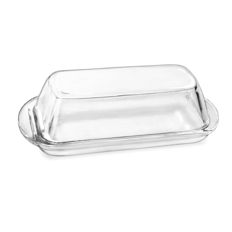 YOLCAR Elegant Glass Butter dish with Lid, Dust-proof and Freshness-preserving Butter Keeper for Countertop, Suitable for Home Kitchens, Restaurants, and Parties, Transparent Design - Image 1