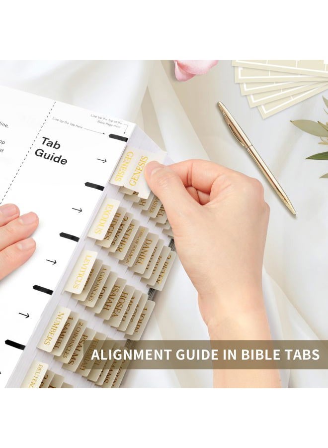 Taja Bible Tabs for Women & Men, Laminated Bible Tabs for Study Bible, Large Print Bible Tabs for Easy Navigation, Bible Index Tabs, 66 Tabs Old & New Testament, Extra 9 Blank Tabs - Beige - Image 5