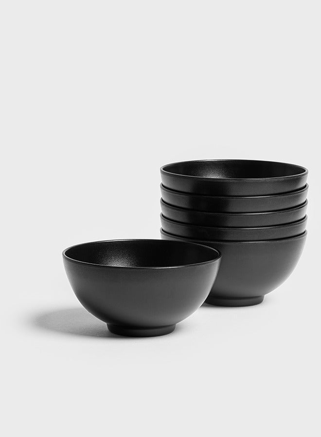 وعاء شوربة وشوربة من الميلامين، أسود، متين ومقاوم للكسر وآمن للاستخدام في غسالة الأطباق، متعدد المقاسات | طبق ميلامين غير قابل للكسر | وعاء تقديم - Image 1