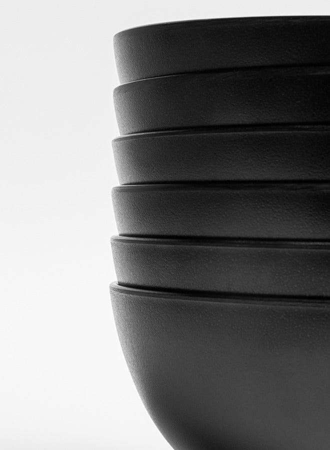 وعاء شوربة وشوربة من الميلامين، أسود، متين ومقاوم للكسر وآمن للاستخدام في غسالة الأطباق، متعدد المقاسات | طبق ميلامين غير قابل للكسر | وعاء تقديم - Image 3