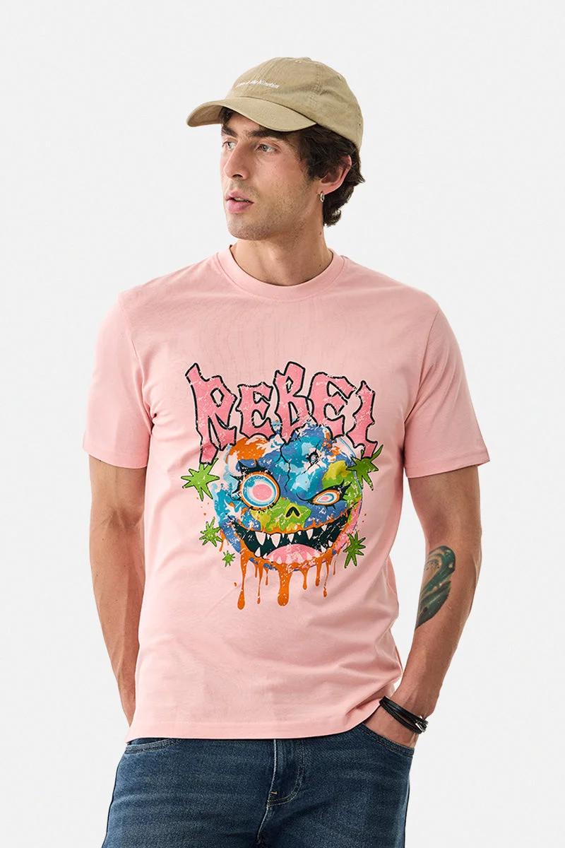 SNITCH Rebel 100% Cotton Regular Fit T-Shirt