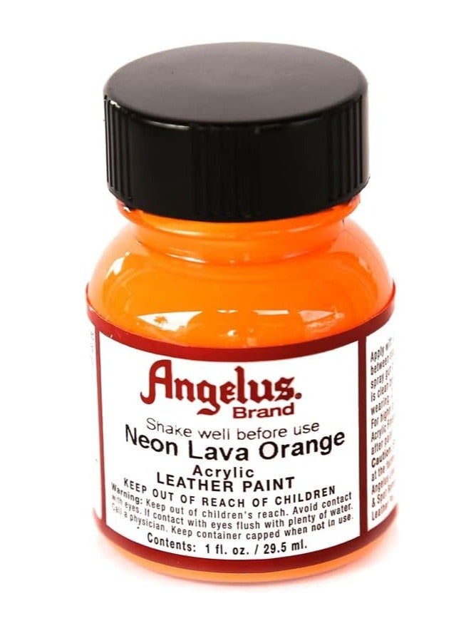 Angelus Neon Lava Orange Leather Paint 1oz