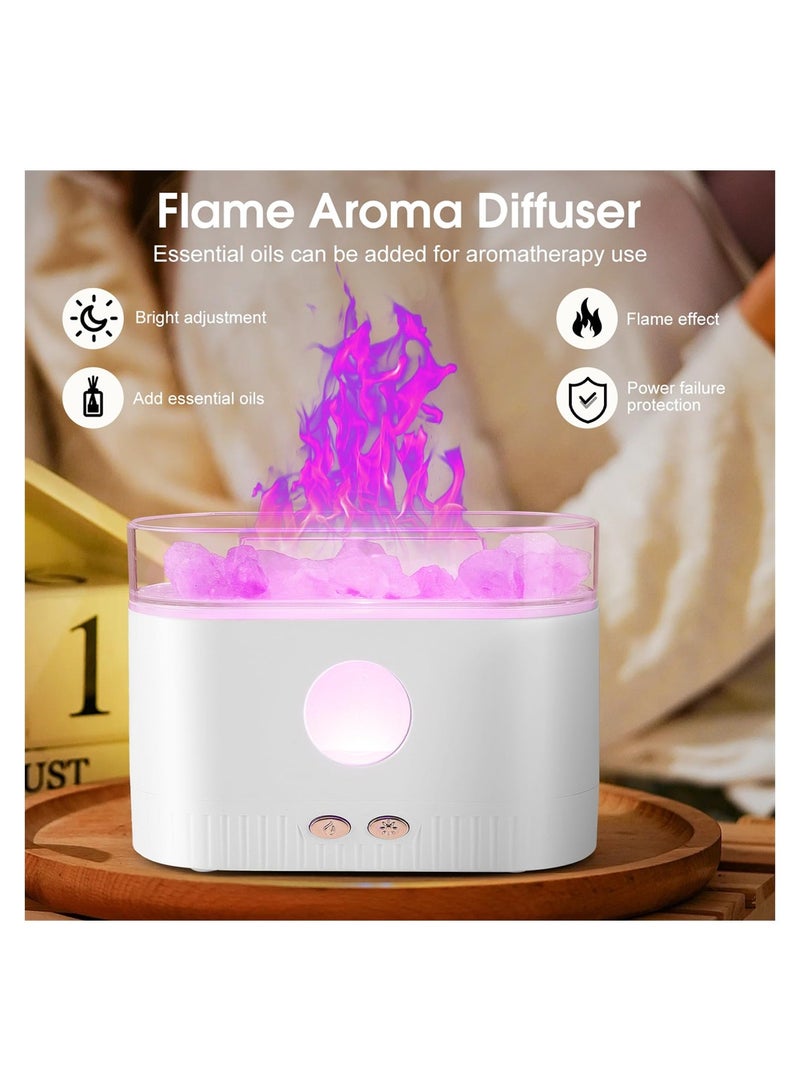 SYOSI Flame Essential Oil Diffuser, Colour Night Lights Aromatherapy Diffuser, Silent Aromatherapy Mini humidifier, Cool Mist Diffuser with Waterless Auto Shut-Off Protection for Home, Office, 200mL - Image 3