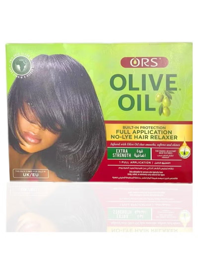 ORS No-Lye Hair Relaxer Kit | With Olive Oil | Regular Strength, Built In Protection | For Fine & Medium Hair Textures