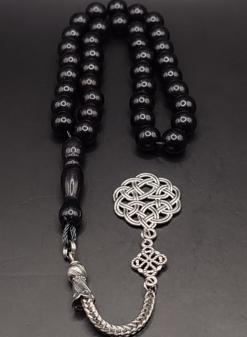 سبحة بطربزونة 37 خرزة أسود - Image 4