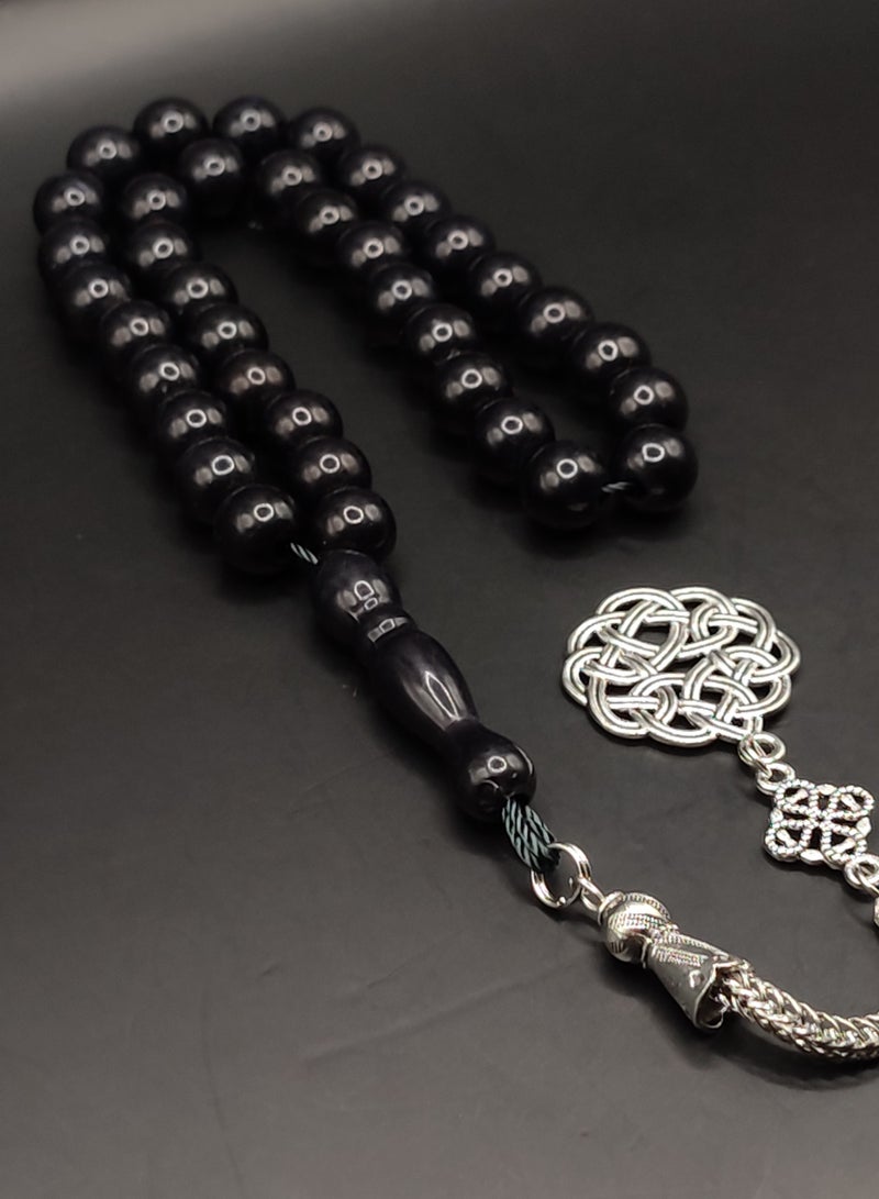 سبحة بطربزونة 37 خرزة أسود - Image 3