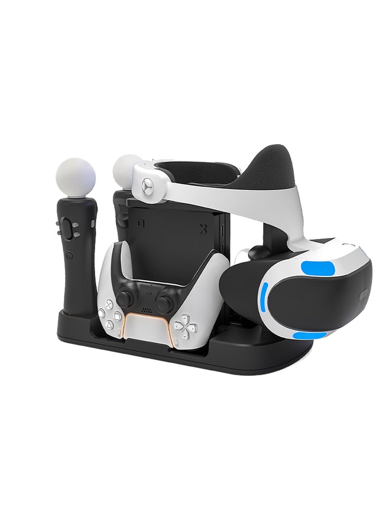 iplay PSVR Charging Stand with PS5 Controller Charging Station for Displaying PS VR Headset and Processor Black - Image 1