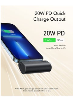 VEGER 20W Small 5000mAh Mini Power Bank 20W Fast Charging Portable Charger Battery Pack Compatible with iPhone 14/14 Pro/14 Pro Max/14 Plus/13/12/11 /XS/XR/X/8/7/6s/Plus  - Image 5