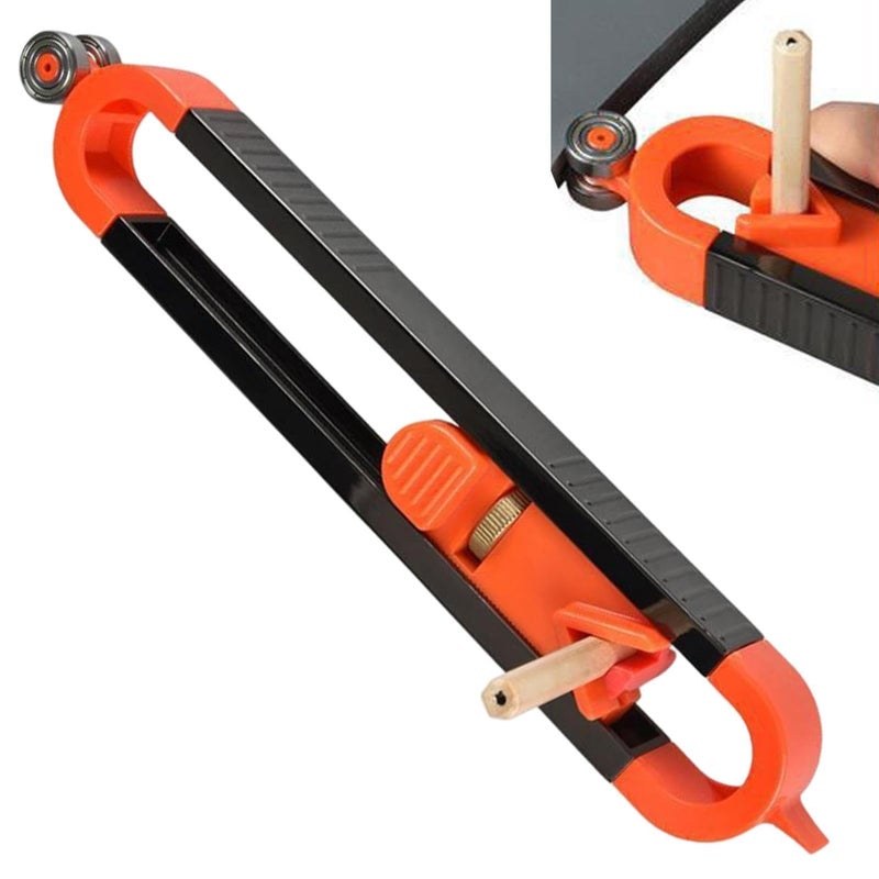 Adjustable Carpentry Square Precision Measuring Guide with Pencil for Woodworking Construction DIY - Image 2