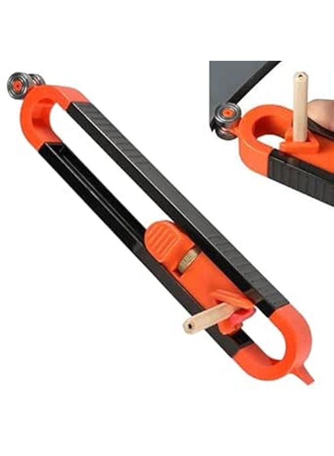 Adjustable Carpentry Square Precision Measuring Guide with Pencil for Woodworking Construction DIY - Image 1