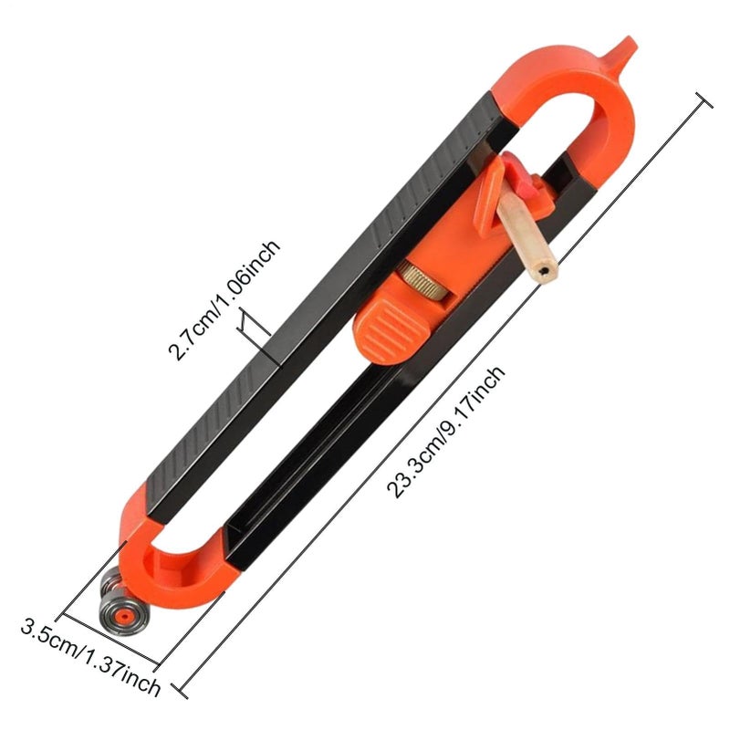 Adjustable Carpentry Square Precision Measuring Guide with Pencil for Woodworking Construction DIY - Image 5