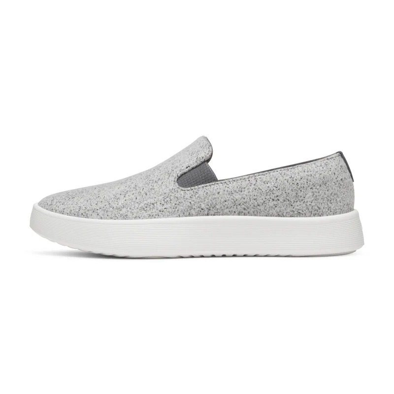 اول بيردز Women's Wool Cruiser Slip On - Medium Grey (Blizzard Sole)