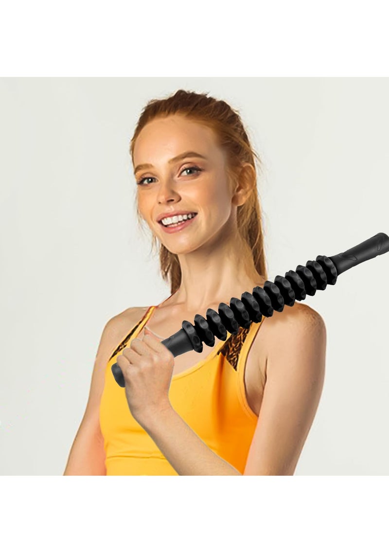 Excefore Muscle Roller Stick, Body Massage Stick, Deep Tissue Massage Stick, Release Myofascial Trigger Points Reduce Muscle Soreness Tightness Leg Cramps & Back Pain, Help Calf, Leg, Back Recovery  - Image 3