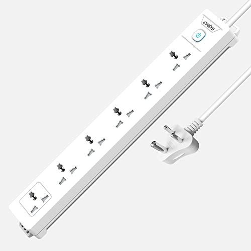 Artis AR-6SS 6 Universal Sockets with Single Switch Surge Protector & Child Safe Shutter Protection - Image 1
