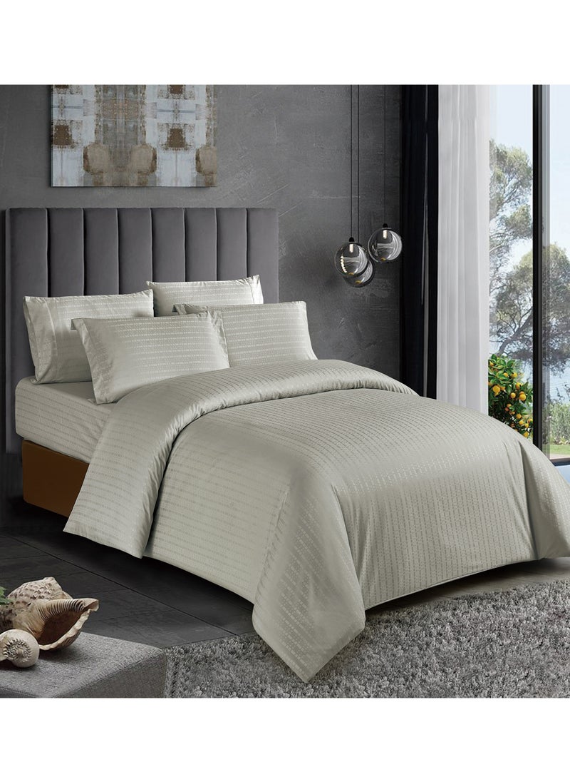 Donetella Hotel Style Comforter Set 7-Pcs Double Size All Season Broken Stripes Removable Quilted Comforter Bedding Set With Down Alternative Filing,Ansonia  - Image 1
