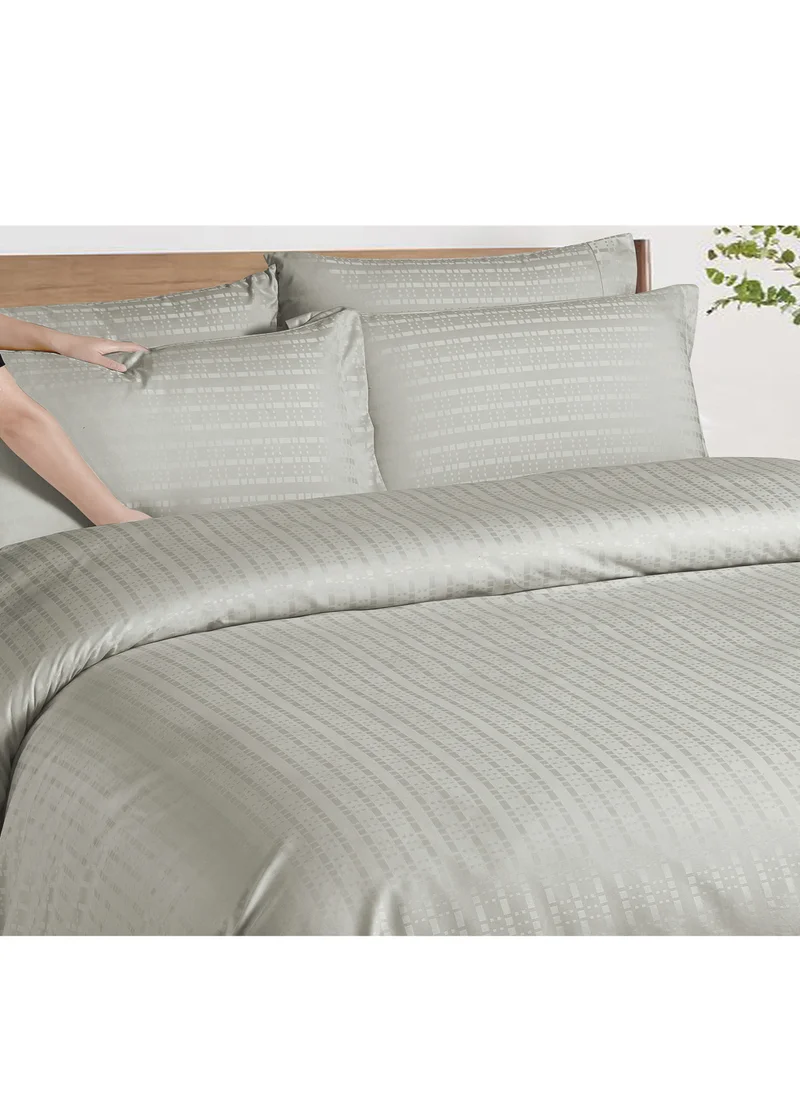 Donetella Hotel Style Comforter Set 7-Pcs Double Size All Season Broken Stripes Removable Quilted Comforter Bedding Set With Down Alternative Filing,Ansonia