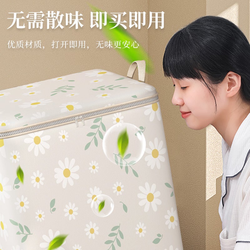 Foldable Storage Bag For Clothes And Quilts, Home Bedroom Wardrobe Organizer, Storage Box, Daisy - Image 3