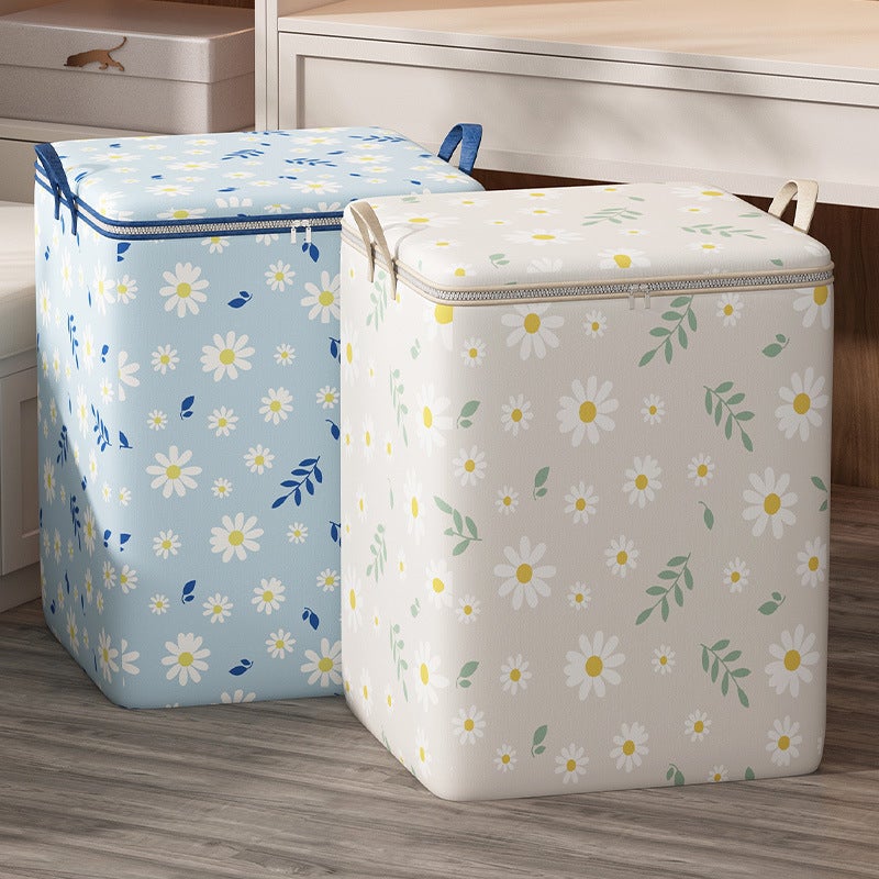 Foldable Storage Bag For Clothes And Quilts, Home Bedroom Wardrobe Organizer, Storage Box, Daisy - Image 2