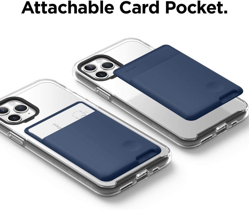 ClickCase Unisex Adult Liquid Silicone Metro/Credit Card Holder For Back Of Mobile Or Case,Adhesive Sleeves Stick On Phone Back Wallet For All Smart Phones (Blue) - Image 2