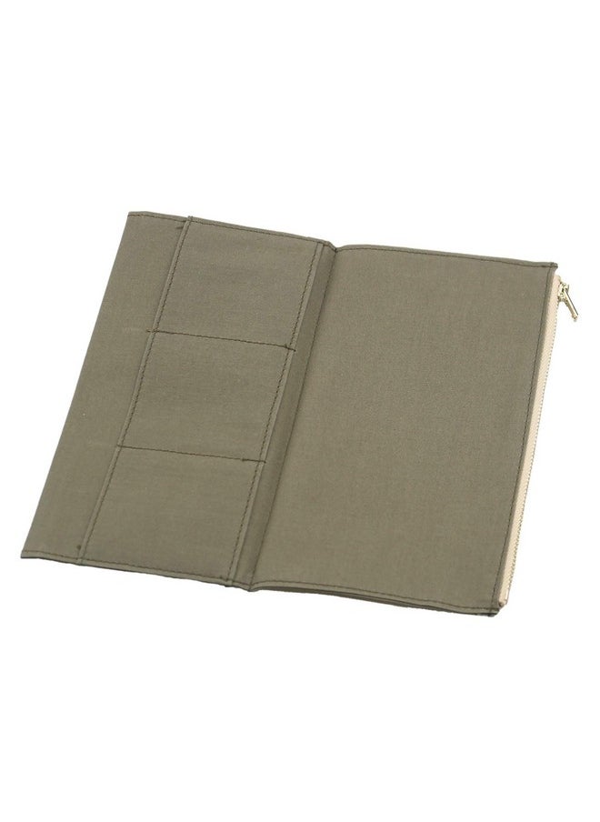 Standard Travelers Notebook Wallet Insert Pocket With 2 Elastic Bands,1 Canvas Zipper Pouch Refill For Tn Accessories Kit Card Holder Storage Bag File Folder Stationery