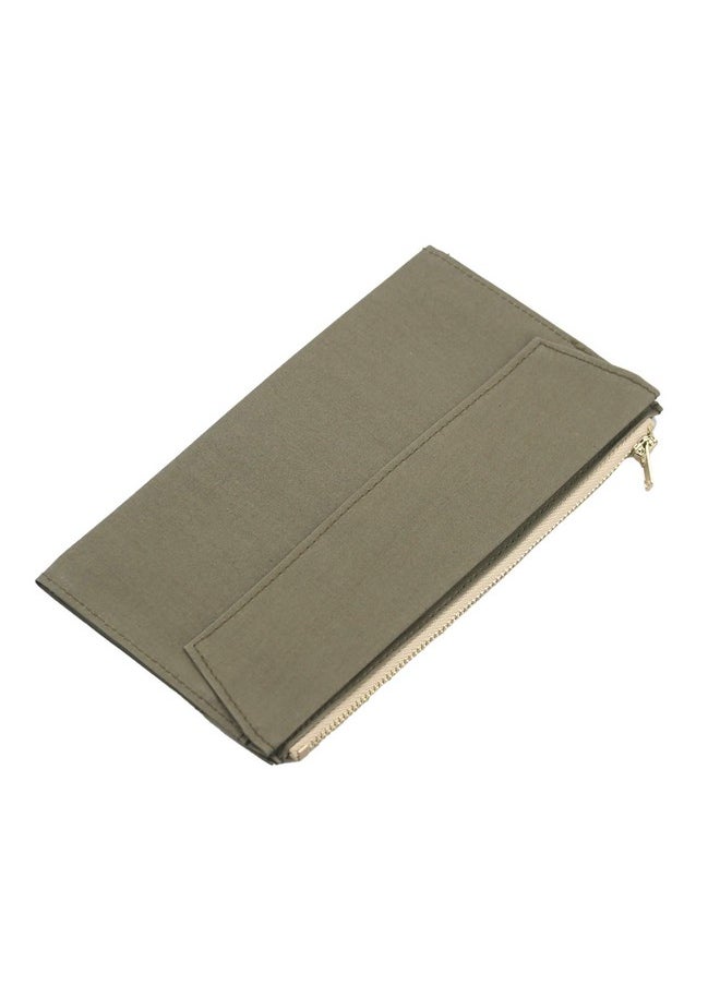 Standard Travelers Notebook Wallet Insert Pocket With 2 Elastic Bands,1 Canvas Zipper Pouch Refill For Tn Accessories Kit Card Holder Storage Bag File Folder Stationery