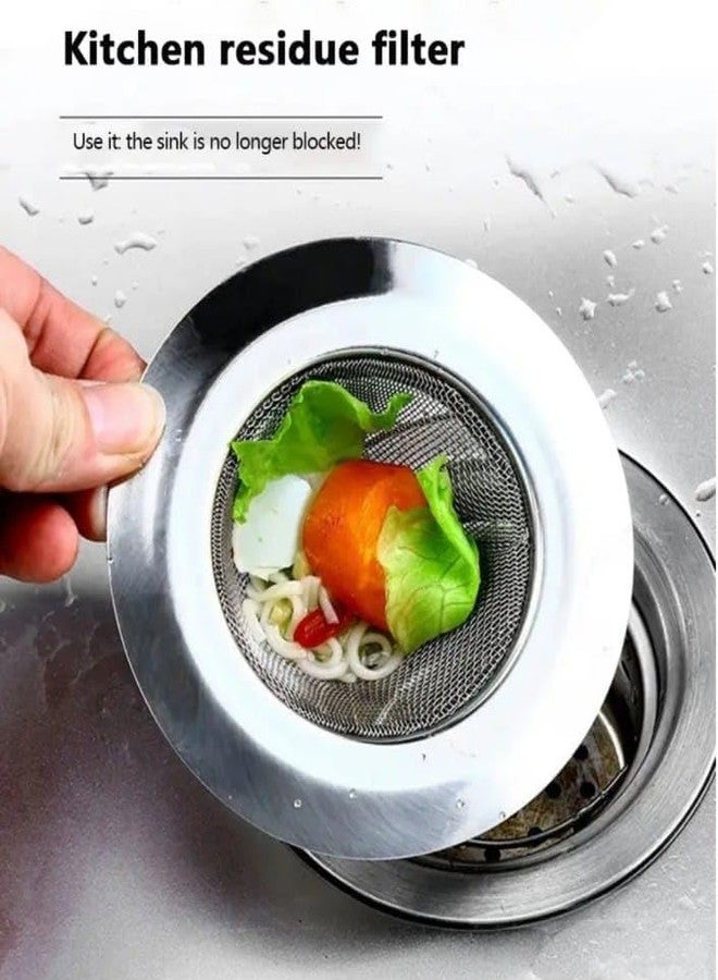 FlyTouch Stainless Steel Sink Strainer Kitchen Drain Basin Basket Filter Stopper Drainer/Jali (4-inch/10 cm) (Stainless Steel Jali Round) Pack of 1 - Image 4