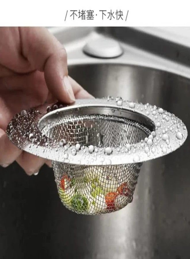 FlyTouch Stainless Steel Sink Strainer Kitchen Drain Basin Basket Filter Stopper Drainer/Jali (4-inch/10 cm) (Stainless Steel Jali Round) Pack of 1 - Image 5