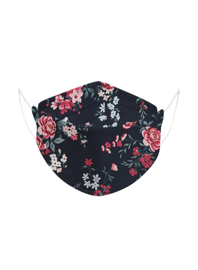 10 Pcs Vintage Print KF94 Mask, 4 Ply Breathable Comfort Disposable Face Mask, 3D Fish Type KF94 Masks for Adults, KF94 Face Masks Suitable for Daily Protection (Colorful) - Image 2