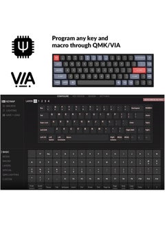 Keychron K6 Pro Wireless Custom Mechanical Keyboard, QMK/VIA Programmable Macro, Hot-Swappable Keychron K Pro Red Switch Keyboard, 65% Layout RGB Backlit Office Keyboard for Mac Windows Linux  - Image 5