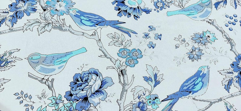 RHF 100 Cotton Round Table CoverRound Tablecloth 90 Inch Diameter Dining Tablecloths for 68 Seater Dining Tables 90 Inch Round Blue Bird - Image 4