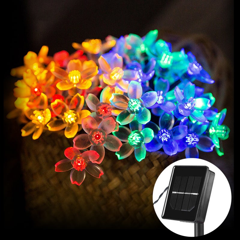 Solar String Lights 5m 20 Multicolor Leds - Intelligent Light Control Mode High Brightness Low Power Consumption for Outdoor Decorative Use - Image 3