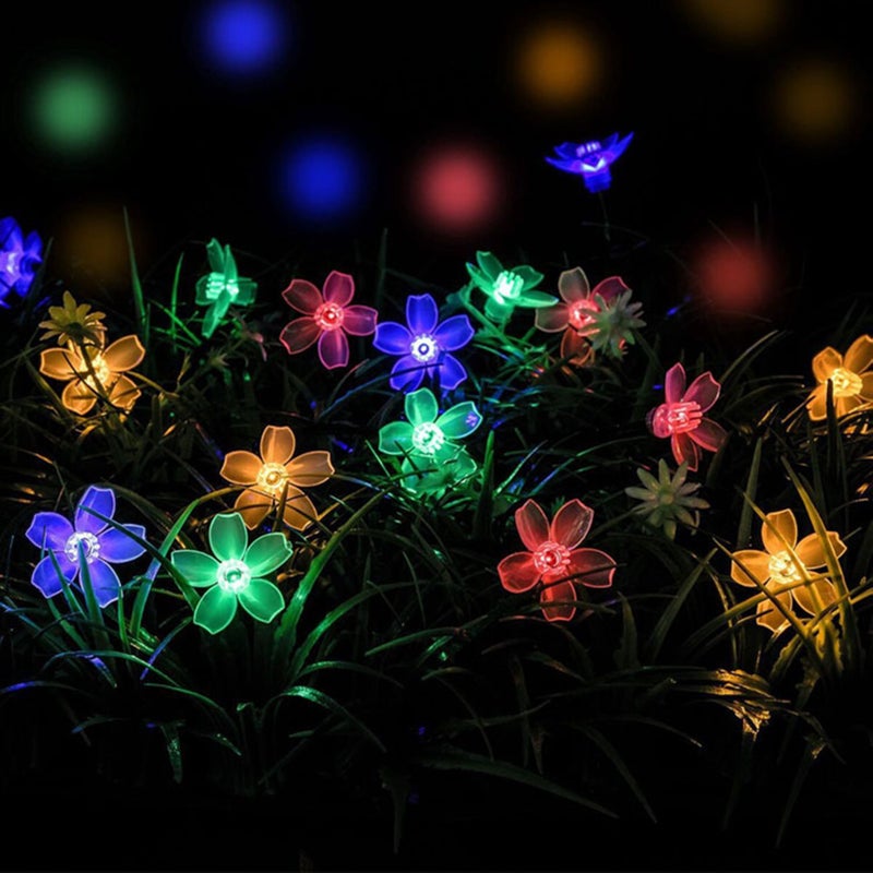 Solar String Lights 5m 20 Multicolor Leds - Intelligent Light Control Mode High Brightness Low Power Consumption for Outdoor Decorative Use - Image 4